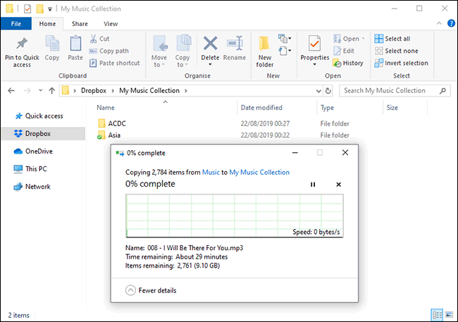 Mga Pag-upload ng File sa Dropbox sa Windows File Manager