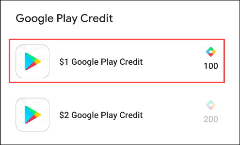 Google Play Points für Guthaben