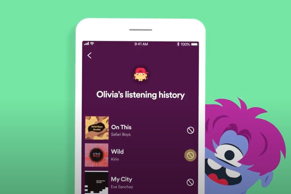 Come visualizzare la cronologia di ascolto di tuo figlio e bloccare i contenuti su Spotify Kids
