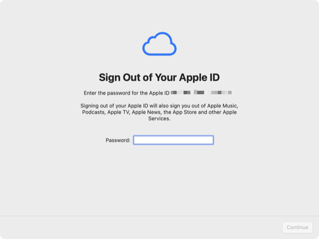 Καταργήστε το Apple ID από το Mac