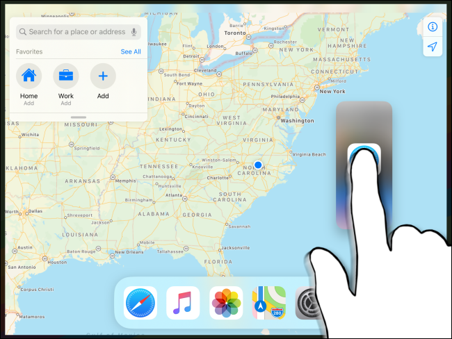 הצבת אפליקציה עבור Slide Over ב-iPad