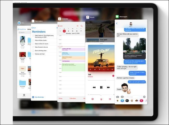 Превключвател на приложения за iPadOS Slide Over