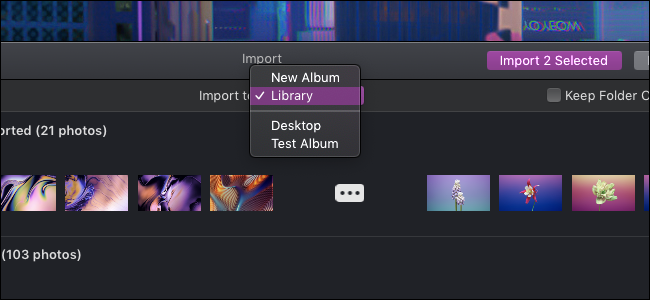 „macOS Photos“ programos importavimo parinktys