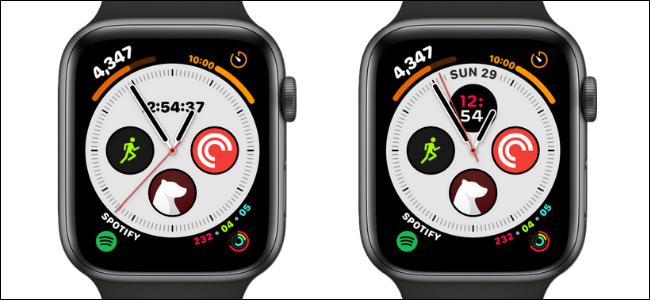 Komplikasi Tarikh dan Masa pada Apple Watch