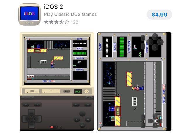 Der iDOS 2-Eintrag im Apple App Store.