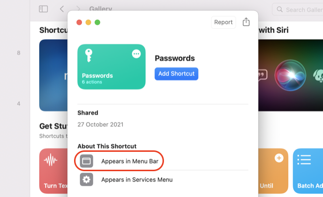 Dodaj u aplikaciju macOS Shortcuts