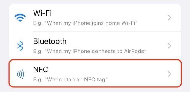 NFC okidač u aplikaciji Prečaci