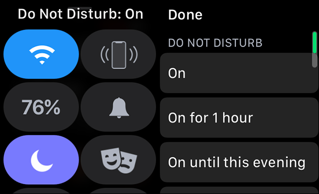 attivazione e disattivazione di non disturbare su Apple Watch