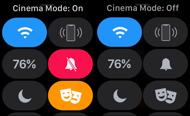 attivazione e disattivazione della modalità teatro o cinema su Apple Watch