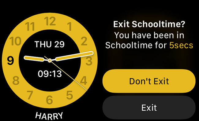 obuolių laikrodis mokyklos laikų režimas laikrodžio ciferblatas