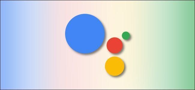 Logo Google Assistant pada latar belakang warna Google