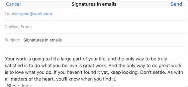 Cómo usar firmas en Apple Mail en su iPhone o iPad