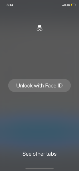 जब भी आप गुप्त टैब का उपयोग करना चाहते हैं, तो क्रोम आपसे फेस आईडी का उपयोग करने के लिए कहेगा।