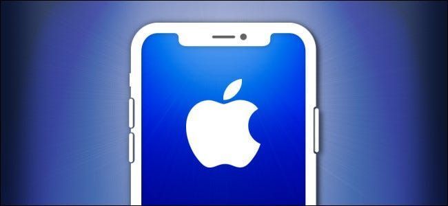 iPhone-Umriss mit Apple-Logo