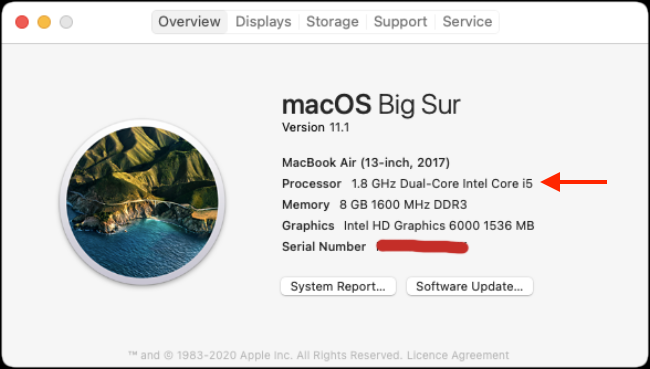 Informazioni su questo Mac Intel