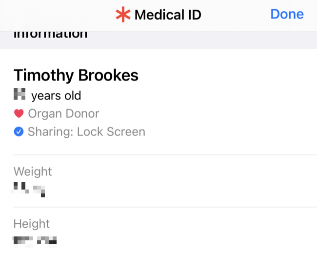 Медицински идентификатор на iPhone
