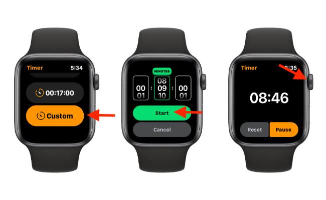 Đặt hẹn giờ tùy chỉnh trên Apple Watch