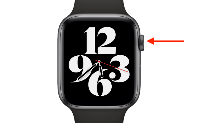 Nhấn Digital Crown trên Apple Watch