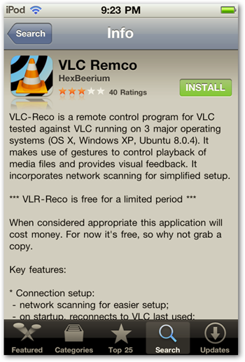 Izmantojiet savu iPhone vai iPod Touch kā VLC tālvadības pulti