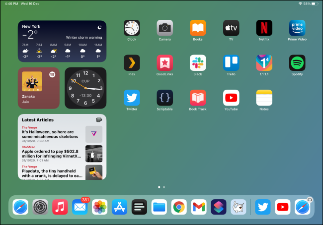 Widgets in iPadOS 14