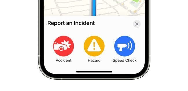 Ziņošana par incidentu pakalpojumā Apple Maps