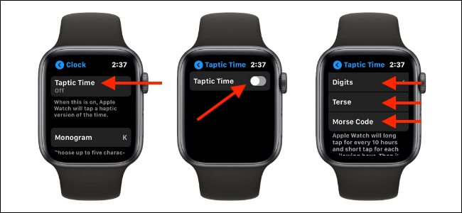 Активирайте функцията Taptic Time на Apple Watch