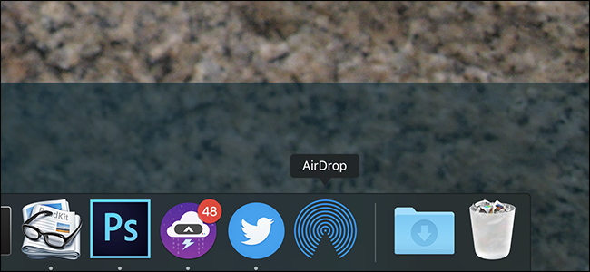Kaip pridėti „AirDrop“ piktogramą prie „MacOS“ doko