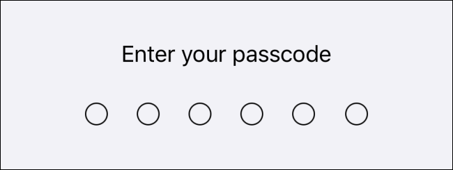 اپنا پاس کوڈ ٹائپ کریں۔