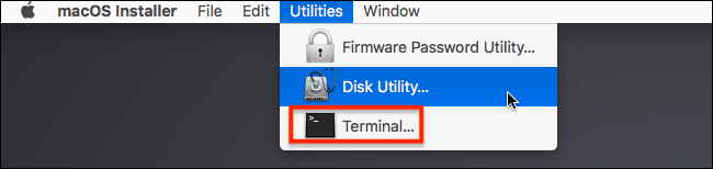 Buka terminal dalam macOS