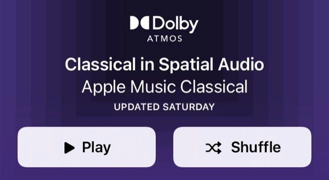 Apple Music Spatial Audio Klassische Playlist