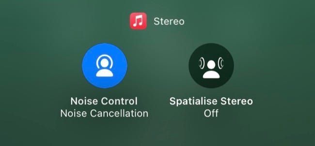 Tippen Sie unter iOS 15 . auf Stereo auf Spatialisieren