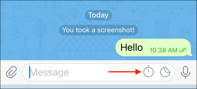 Tippen Sie im Textfeld auf dem iPhone auf Timer