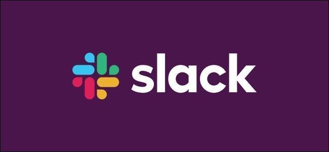 Slack logotipas su purpuriniu fonu