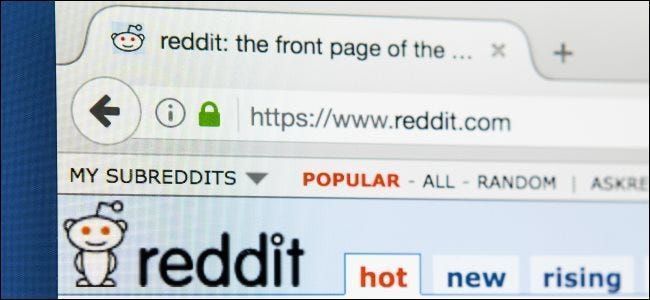 Laman web desktop Reddit dalam pelayar web pada komputer.