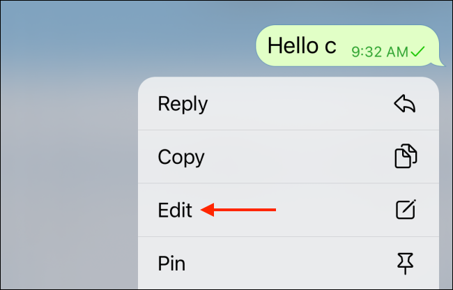Tocca Modifica da Popup in Telegram su iPhone