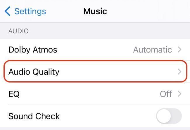 Ποιότητα ήχου Apple Music