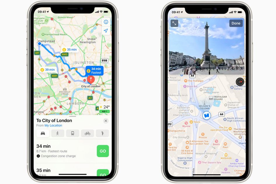 Apple Maps recebe uma grande atualização para o Reino Unido e Irlanda