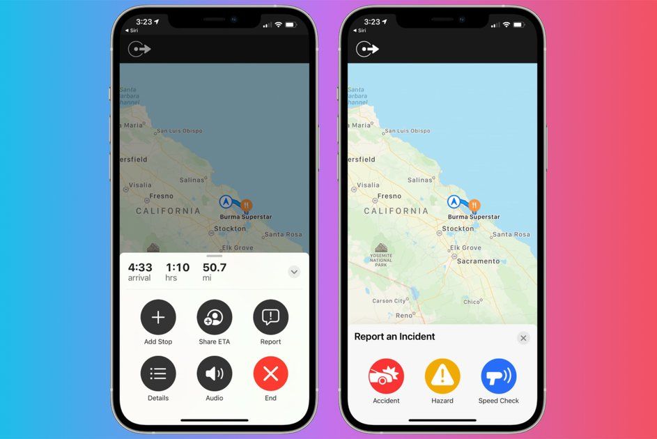 Atualização do Apple Maps para adicionar relatórios de incidentes semelhantes ao Google Maps e Waze