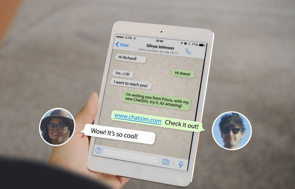 ChatSim ให้คุณส่งข้อความได้ไม่จำกัดทั่วโลกในราคาเพียง 8 ปอนด์ต่อปี รวมถึง WhatsApp