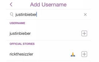 Snapchat finalment verifica els comptes a continuació, es mostra la manera de trobar les històries oficials de la imatge 2