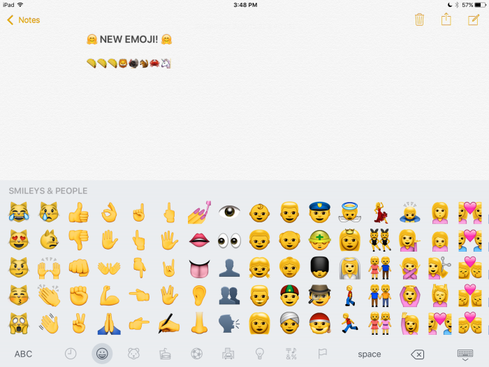 iOS 9.1 bao gồm biểu tượng cảm xúc mới như taco và ngón giữa
