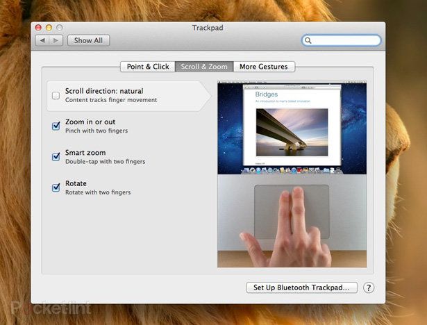 Mac OS X Lion에서 자연 스크롤을 끄는 방법