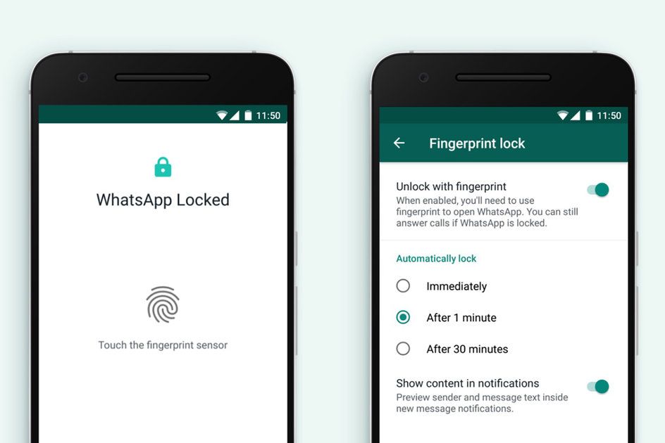 Android ve iOS'ta WhatsApp'ın Parmak İzi Kilidi güvenlik özelliği nasıl açılır