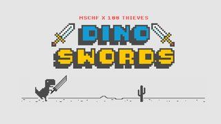 Chromes Dinosaurier-Spiel wurde mit Waffen und Schwertern aufgerüstet