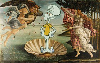 Забавни изображения на анимационни герои във фотошоп в картини на Ренесанса изображение 6