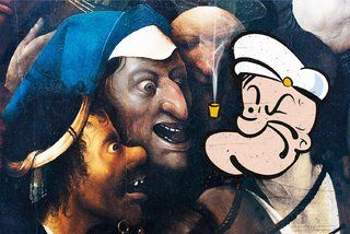 Забавни изображения на анимационни герои във фотошоп в картини на Ренесанса снимка 10