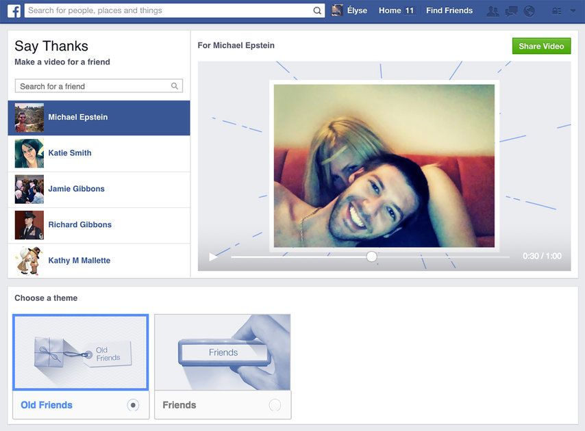 סרטוני הבכורה של פייסבוק 'אמרו תודה': כך יוצרים סרטון לחברים שלכם