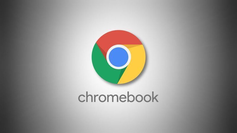 Logo Google Chromebook dengan latar belakang abu-abu