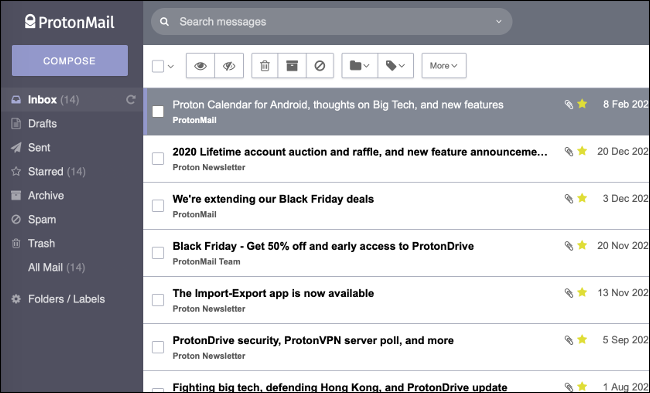 ProtonMail Inbox