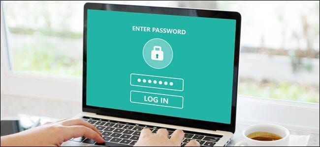 Một máy tính có màn hình đăng nhập và ô mật khẩu được điền vào.